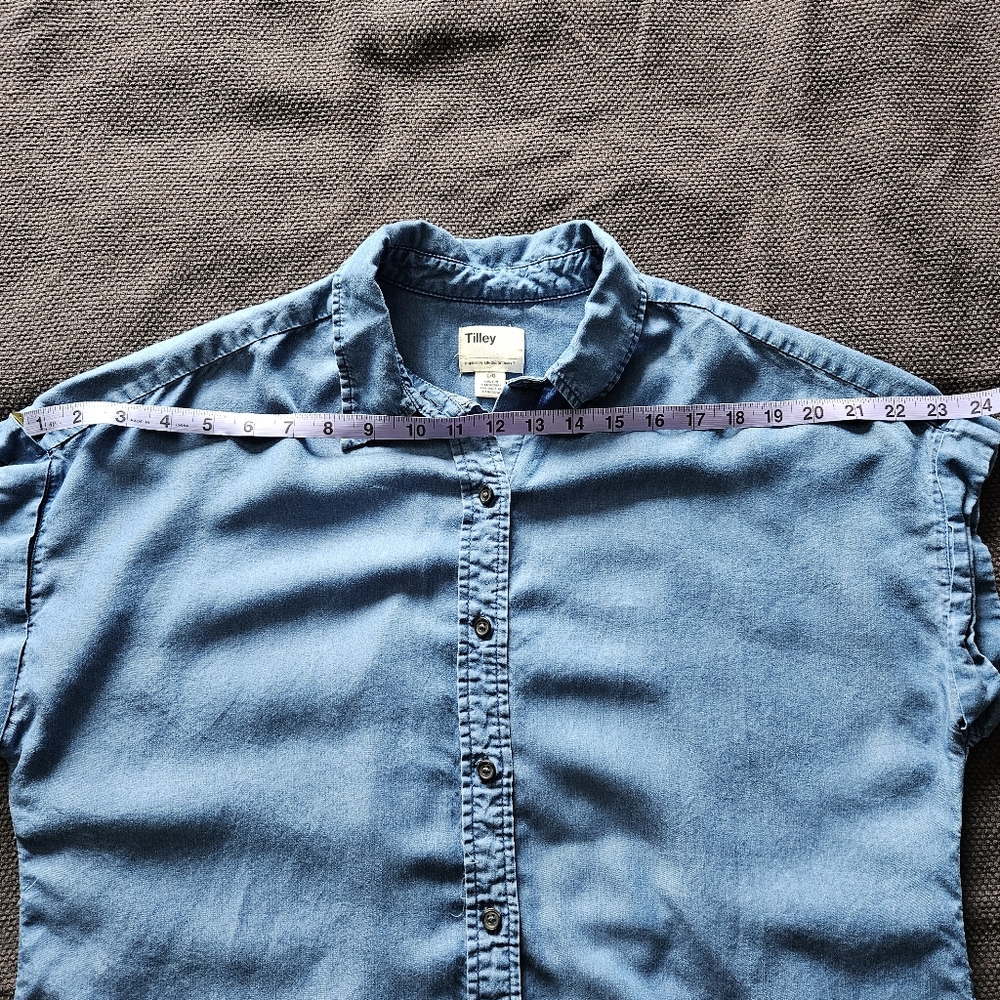 Tilley Blue Button-Up Denim Shirt - Picture 8 of 9